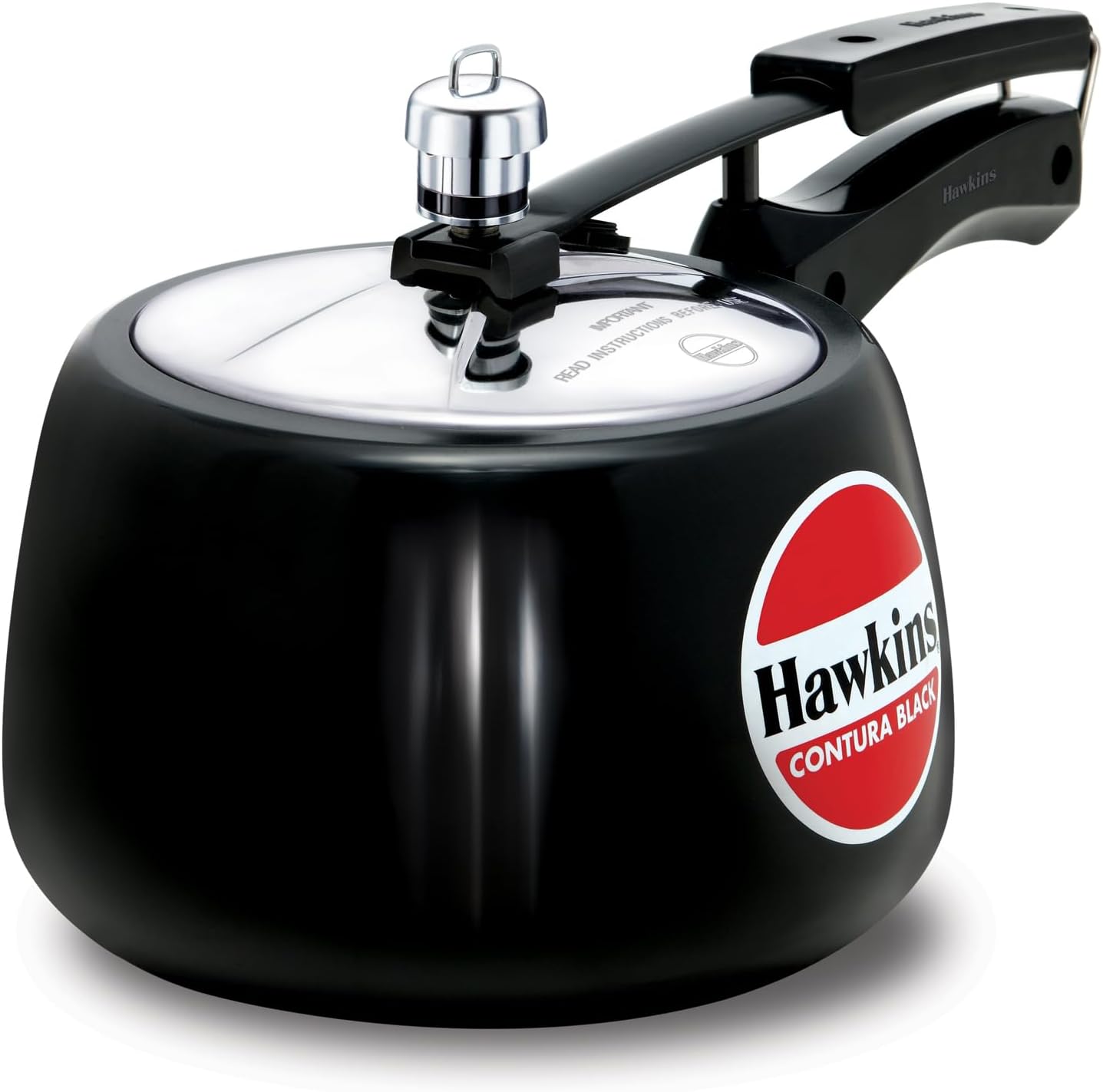 Hawkins Contura Black three litre pressure cooker
