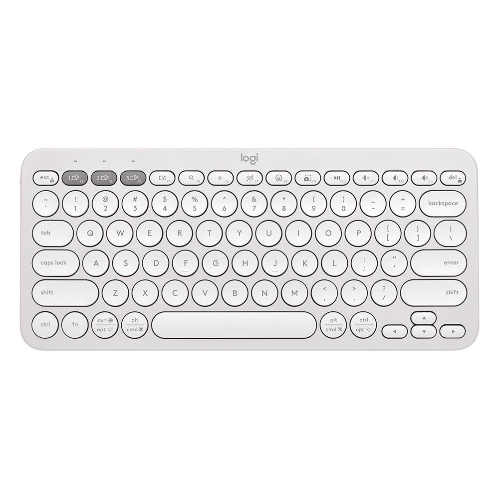 White Logitech Pebble Keys 2 K380s compact Bluetooth keyboard